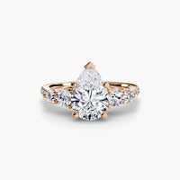 BW James Jewelers setting Five Stone Ring with Pavé Band