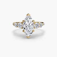 BW James Jewelers setting Five Stone Ring with Pavé Band