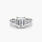 BW James Jewelers setting Five Stone Ring with Pavé Band