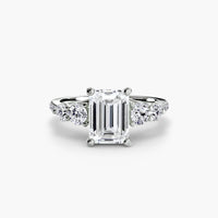 BW James Jewelers setting Five Stone Ring with Pavé Band