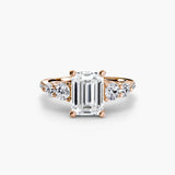 BW James Jewelers setting Five Stone Ring with Pavé Band
