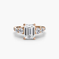 BW James Jewelers setting Five Stone Ring with Pavé Band