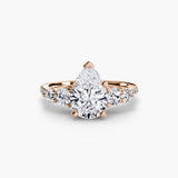 BW James Jewelers setting Five Stone Ring with Pavé Band