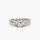 BW James Jewelers setting Five Stone Ring with Pavé Band