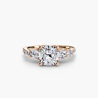 BW James Jewelers setting Five Stone Ring with Pavé Band