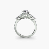 BW James Jewelers setting Five Stone Ring with Pavé Band
