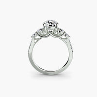 BW James Jewelers setting Five Stone Ring with Pavé Band