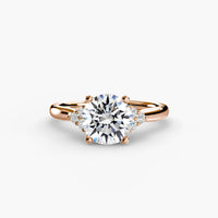 BW James Jewelers setting Solitaire with Cluster Shoulders