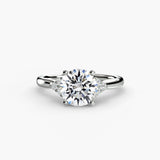 BW James Jewelers setting Solitaire with Cluster Shoulders