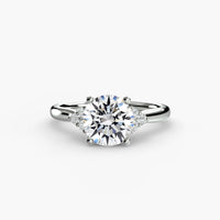 BW James Jewelers setting Solitaire with Cluster Shoulders