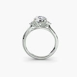 BW James Jewelers setting Solitaire with Cluster Shoulders