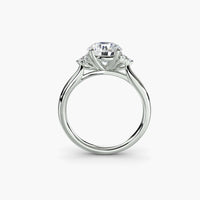 BW James Jewelers setting Solitaire with Cluster Shoulders