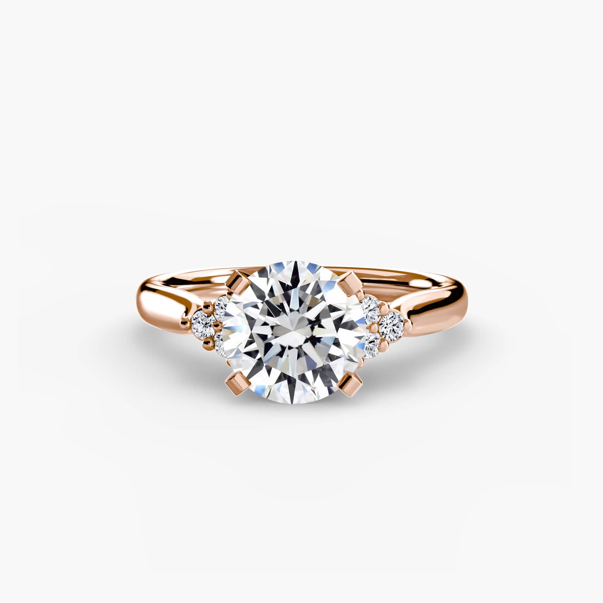 BW James Jewelers setting Solitaire with Cluster Shoulders 2