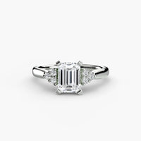 BW James Jewelers setting Solitaire with Cluster Shoulders 2