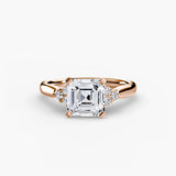 BW James Jewelers setting Solitaire with Cluster Shoulders 2