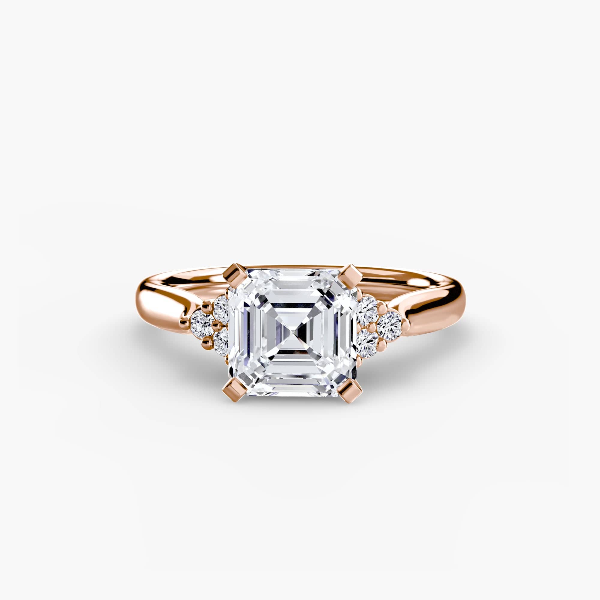 BW James Jewelers setting Solitaire with Cluster Shoulders 2
