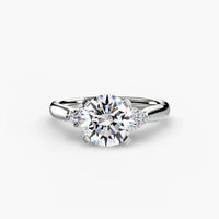 BW James Jewelers setting Solitaire with Cluster Shoulders 2