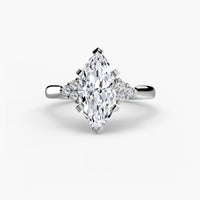 BW James Jewelers setting Solitaire with Cluster Shoulders 2