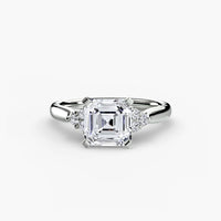 BW James Jewelers setting Solitaire with Cluster Shoulders 2