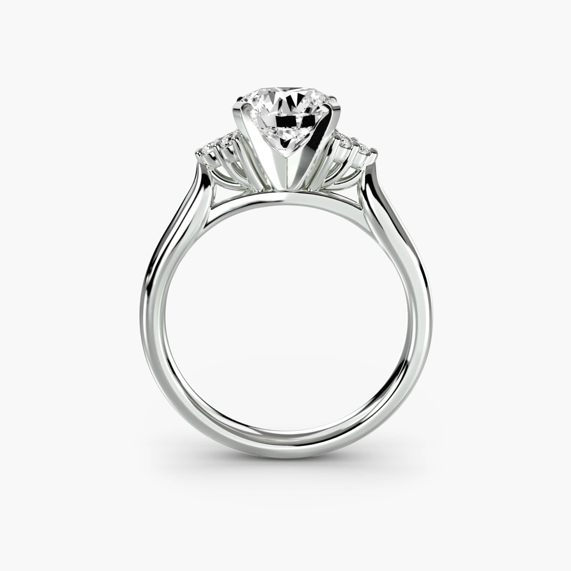 BW James Jewelers setting Solitaire with Cluster Shoulders 2