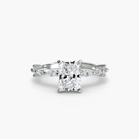 BW James Jewelers setting Solitaire with Eternity Pavé