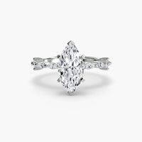 BW James Jewelers setting Solitaire with Eternity Pavé