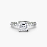 BW James Jewelers setting Solitaire with Eternity Pavé
