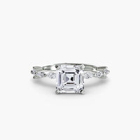 BW James Jewelers setting Solitaire with Eternity Pavé