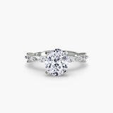 BW James Jewelers setting Solitaire with Eternity Pavé