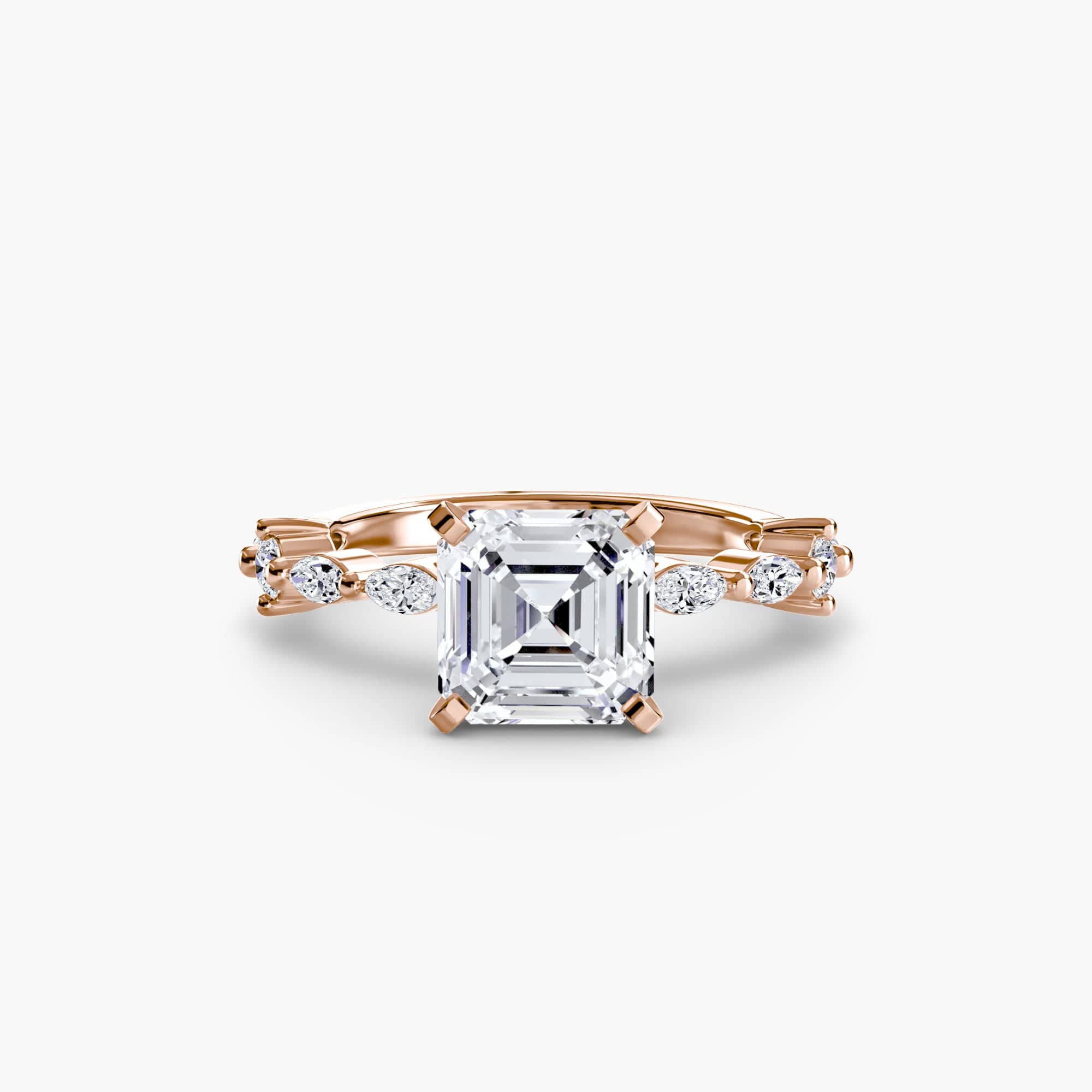 BW James Jewelers setting Solitaire with Eternity Pavé