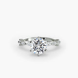 BW James Jewelers setting Solitaire with Eternity Pavé