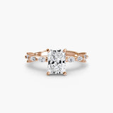 BW James Jewelers setting Solitaire with Eternity Pavé