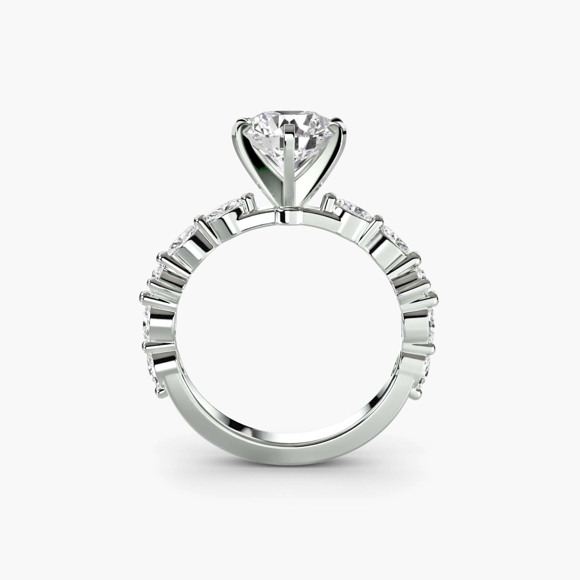 BW James Jewelers setting Solitaire with Eternity Pavé
