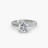 BW James Jewelers setting Solitaire with Pavé