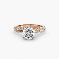 BW James Jewelers setting Solitaire with Pavé