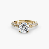 BW James Jewelers setting Solitaire with Pavé