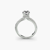 BW James Jewelers setting Solitaire with Pavé