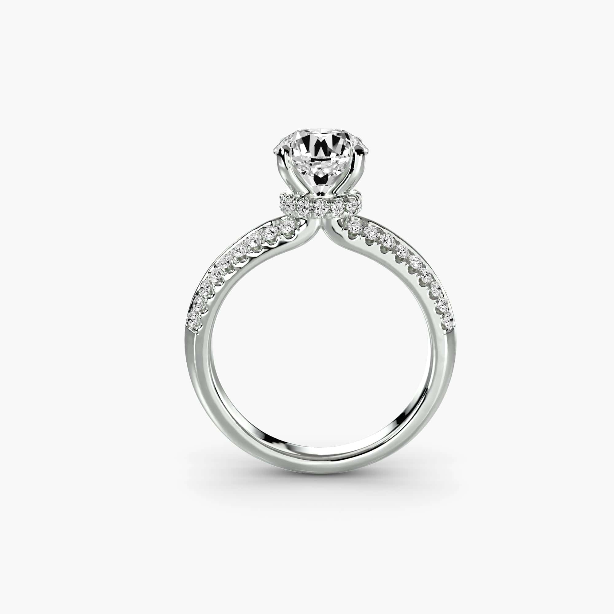 BW James Jewelers setting Solitaire with Pavé