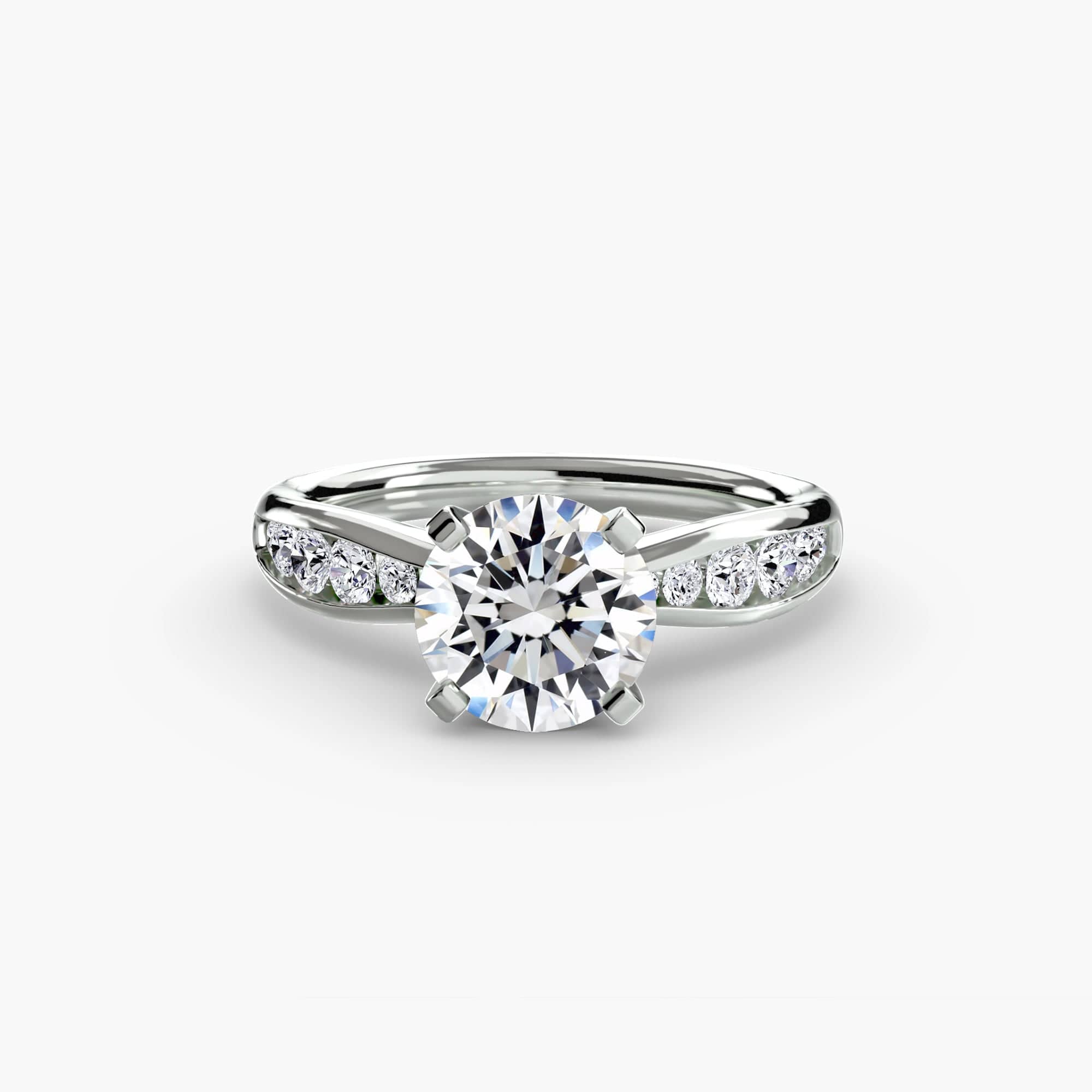BW James Jewelers setting Solitaire with Pavé 3