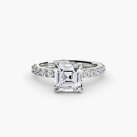 BW James Jewelers setting Solitaire with Pavé 6