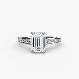 BW James Jewelers setting Solitaire with Pavé 7