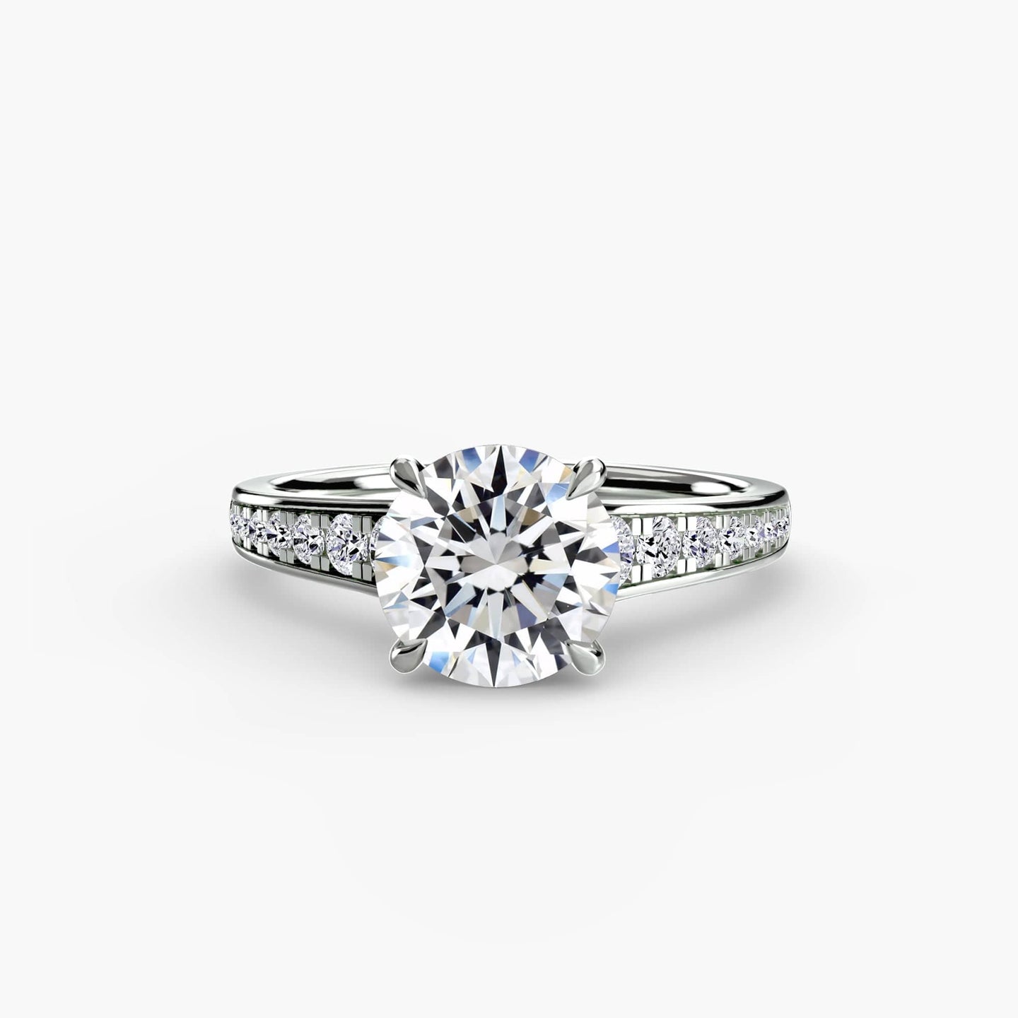 BW James Jewelers setting Solitaire with Pavé 7