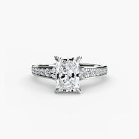 BW James Jewelers setting Solitaire with Pavé 7