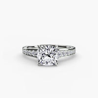 BW James Jewelers setting Solitaire with Pavé 7