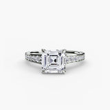 BW James Jewelers setting Solitaire with Pavé 7