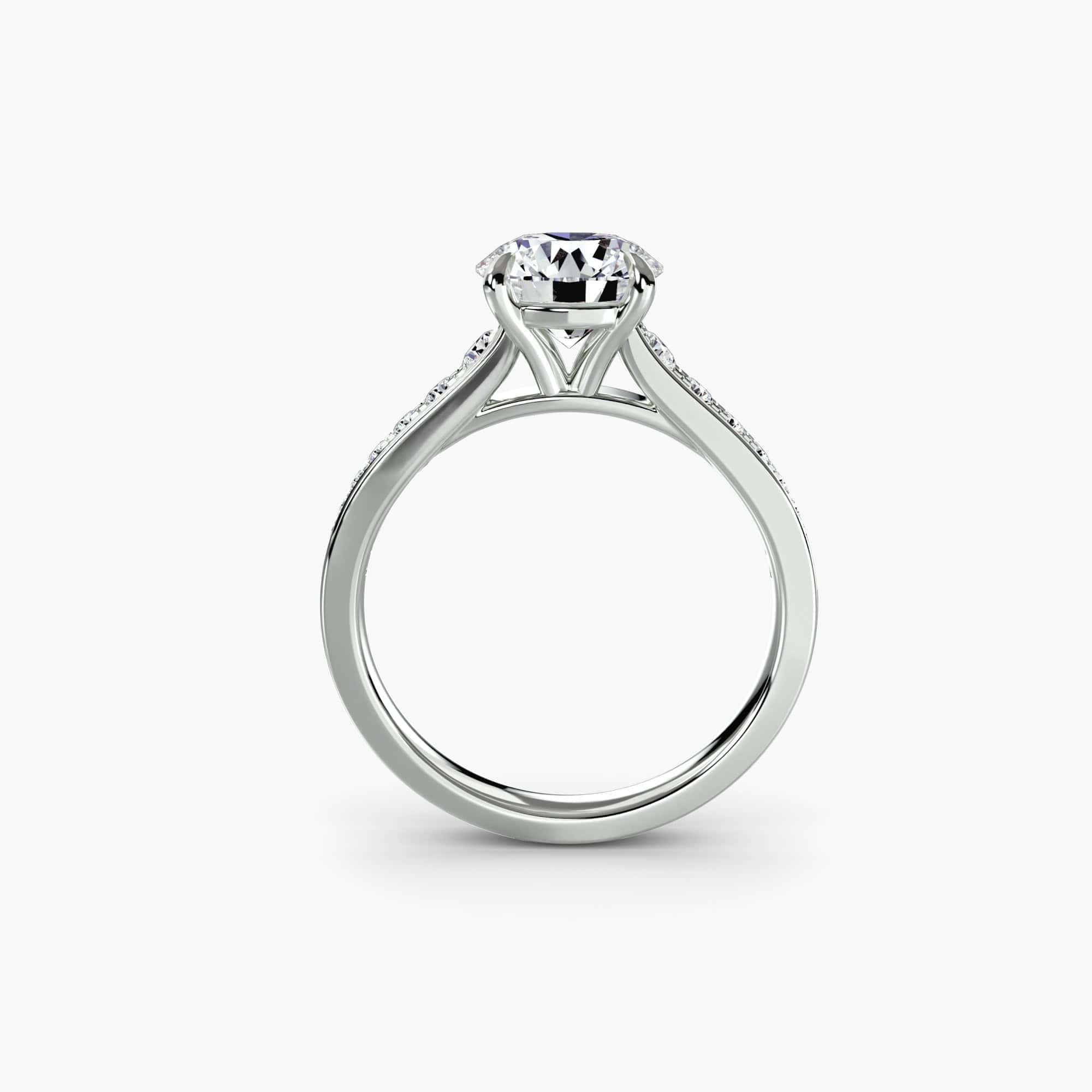BW James Jewelers setting Solitaire with Pavé 7
