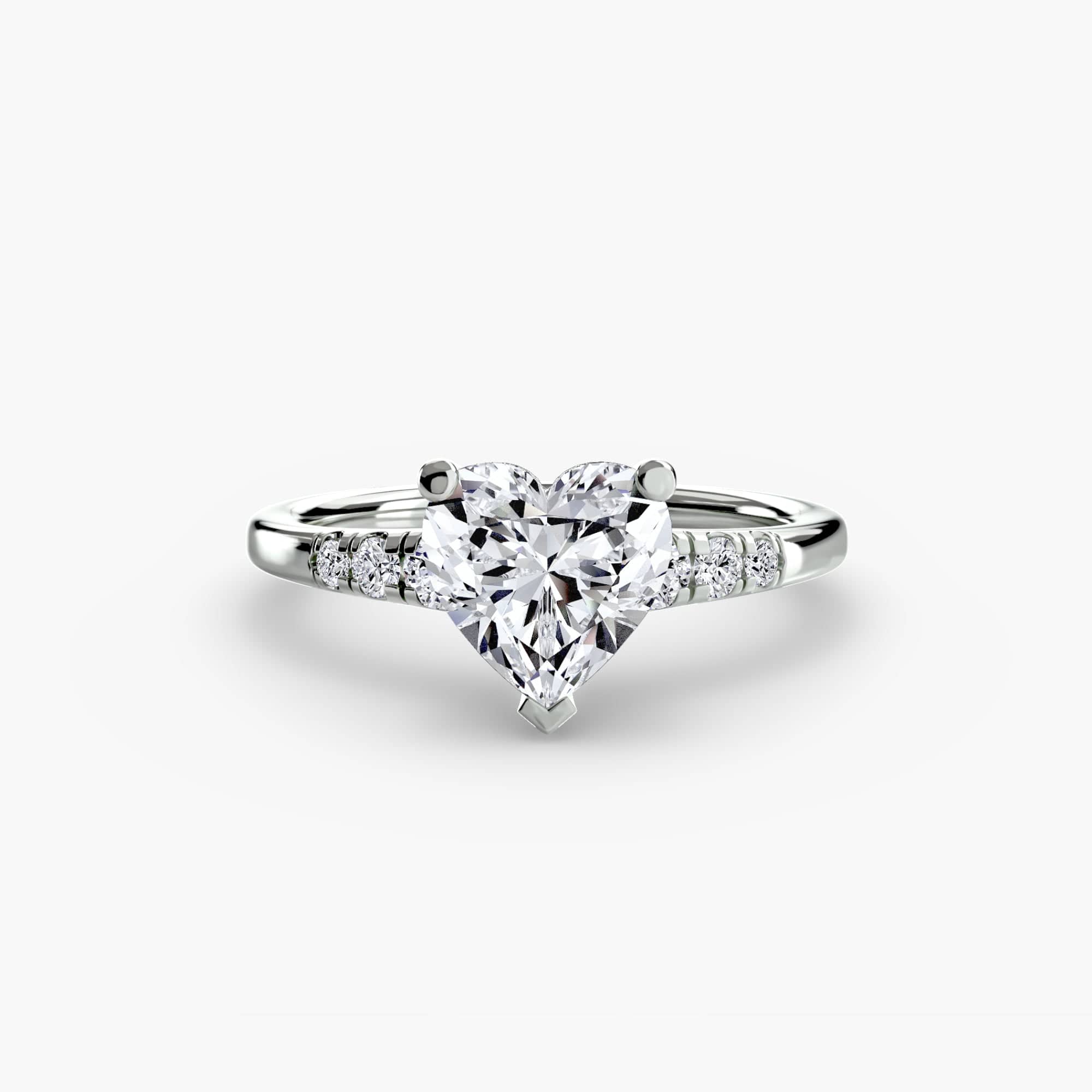 BW James Jewelers setting Solitaire with Shoulder Accents