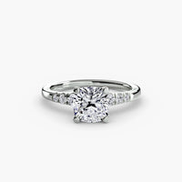 BW James Jewelers setting Solitaire with Shoulder Accents