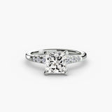 BW James Jewelers setting Solitaire with Shoulder Accents