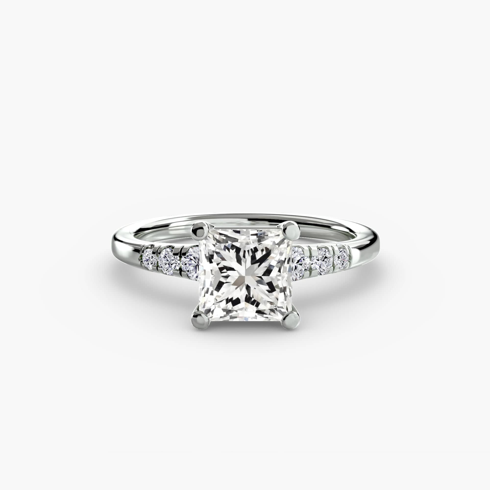 BW James Jewelers setting Solitaire with Shoulder Accents